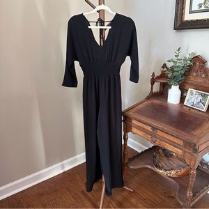 Bebop Black V Neck Pants Jumpsuit S